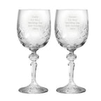 Personalised Pair of Crystal Wine Glasses - Inspired Creative Gifts