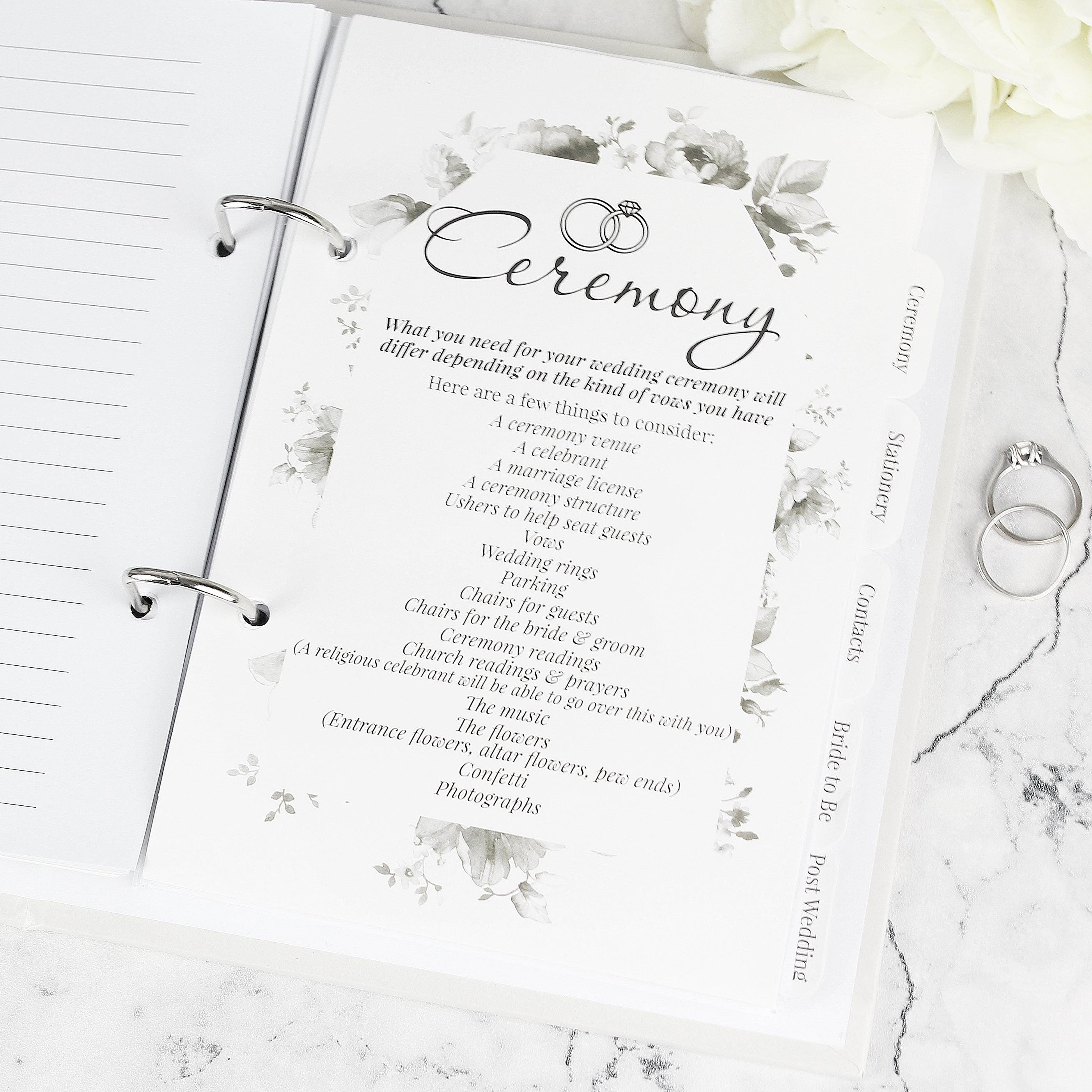 Personalised Floral Watercolour Wedding Planner - Inspired Creative Gifts