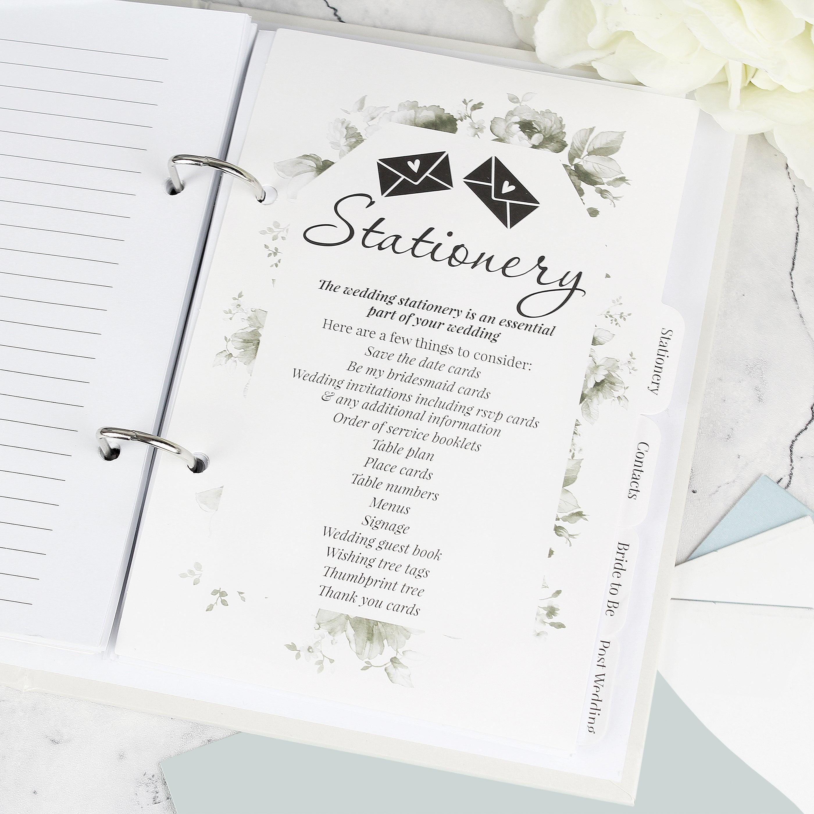 Personalised Floral Watercolour Wedding Planner - Inspired Creative Gifts