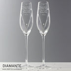 Personalised Hand Cut Little Hearts Pair of Flutes with Gift Box - Inspired Creative Gifts