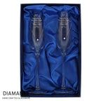 Personalised Hand Cut Little Hearts Pair of Flutes with Gift Box - Inspired Creative Gifts