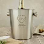 Personalised Botanical Stainless Steel Ice Bucket - Inspired Creative Gifts