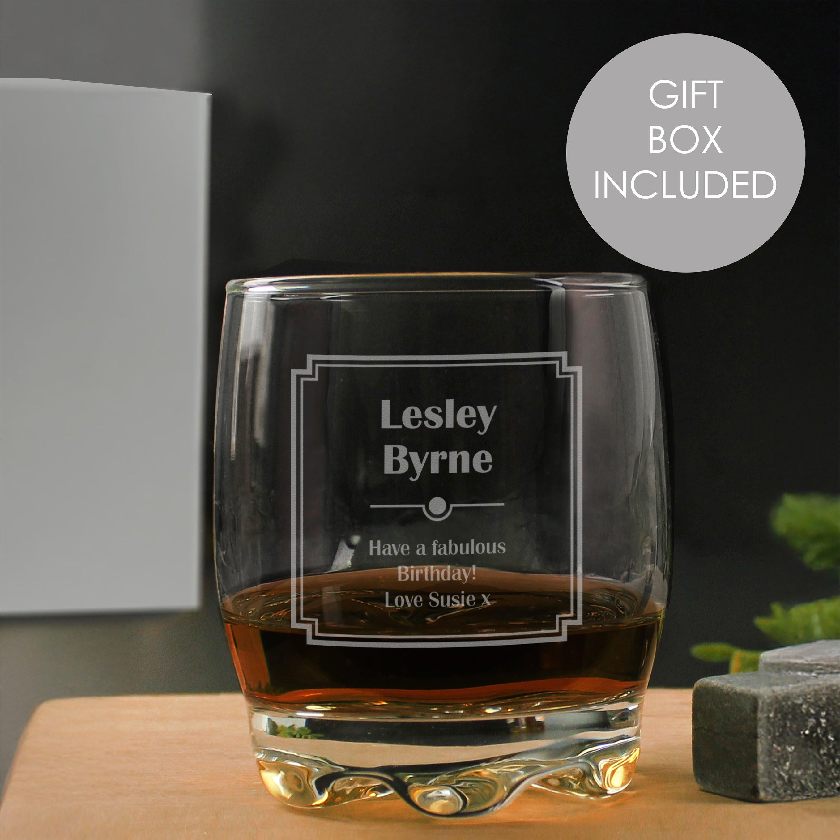 Personalised Art Deco Tumbler - Inspired Creative Gifts