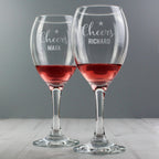 Personalised Cheers Wine Glass Set - Inspired Creative Gifts