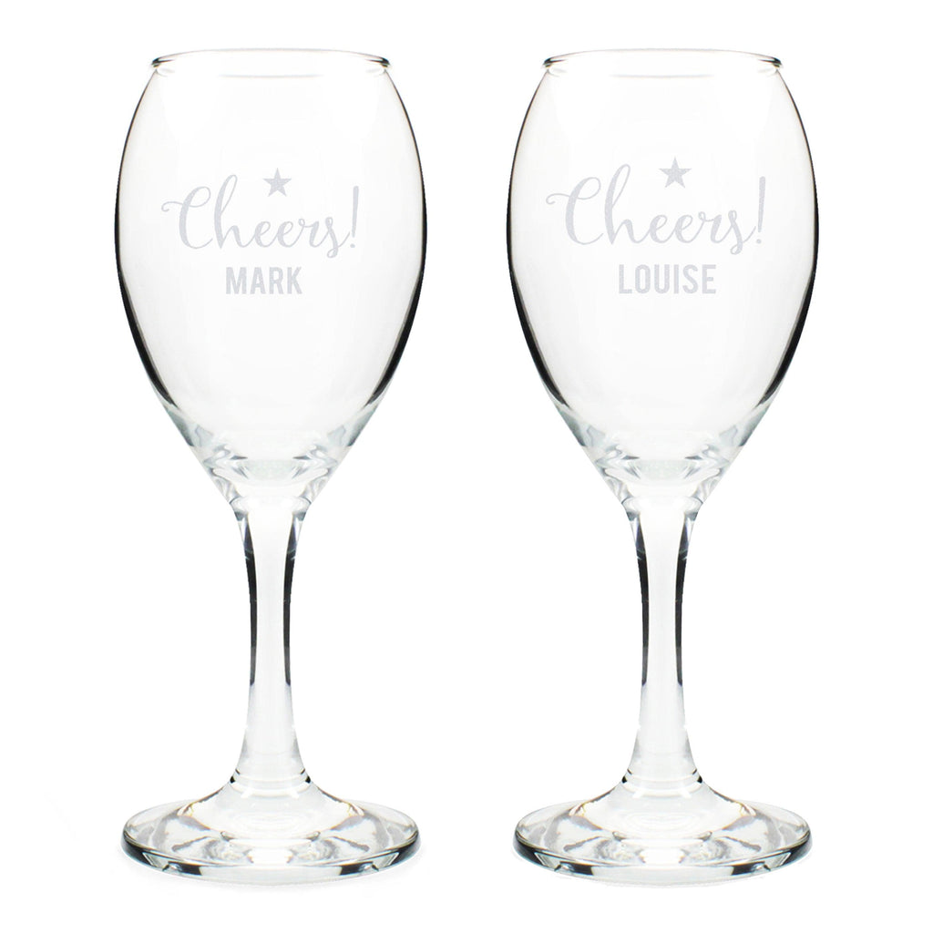 Personalised Cheers Wine Glass Set - Inspired Creative Gifts