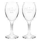 Personalised Cheers Wine Glass Set - Inspired Creative Gifts