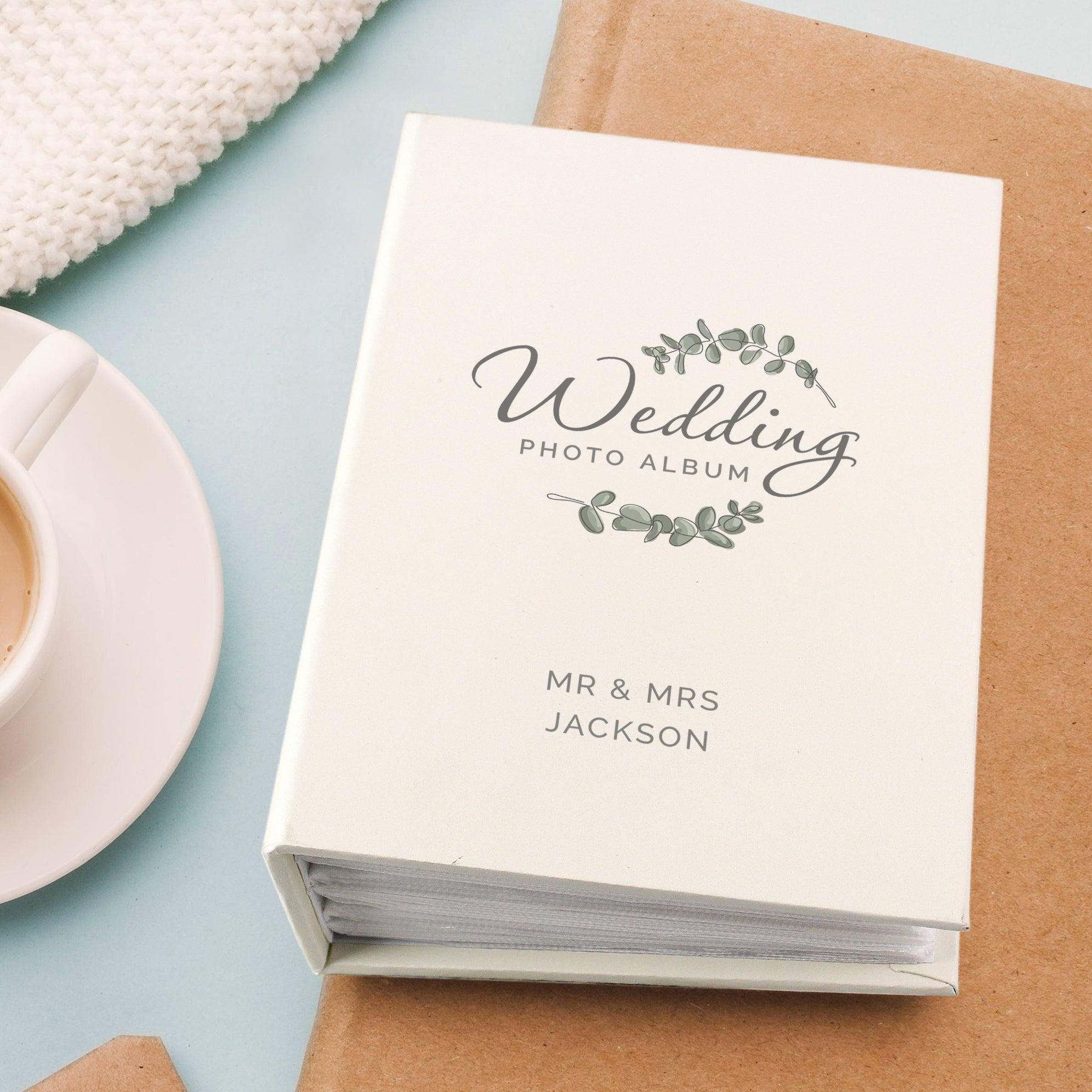 Personalised Botanical Wedding 6x4 Photo Album with Sleeves - Inspired Creative Gifts