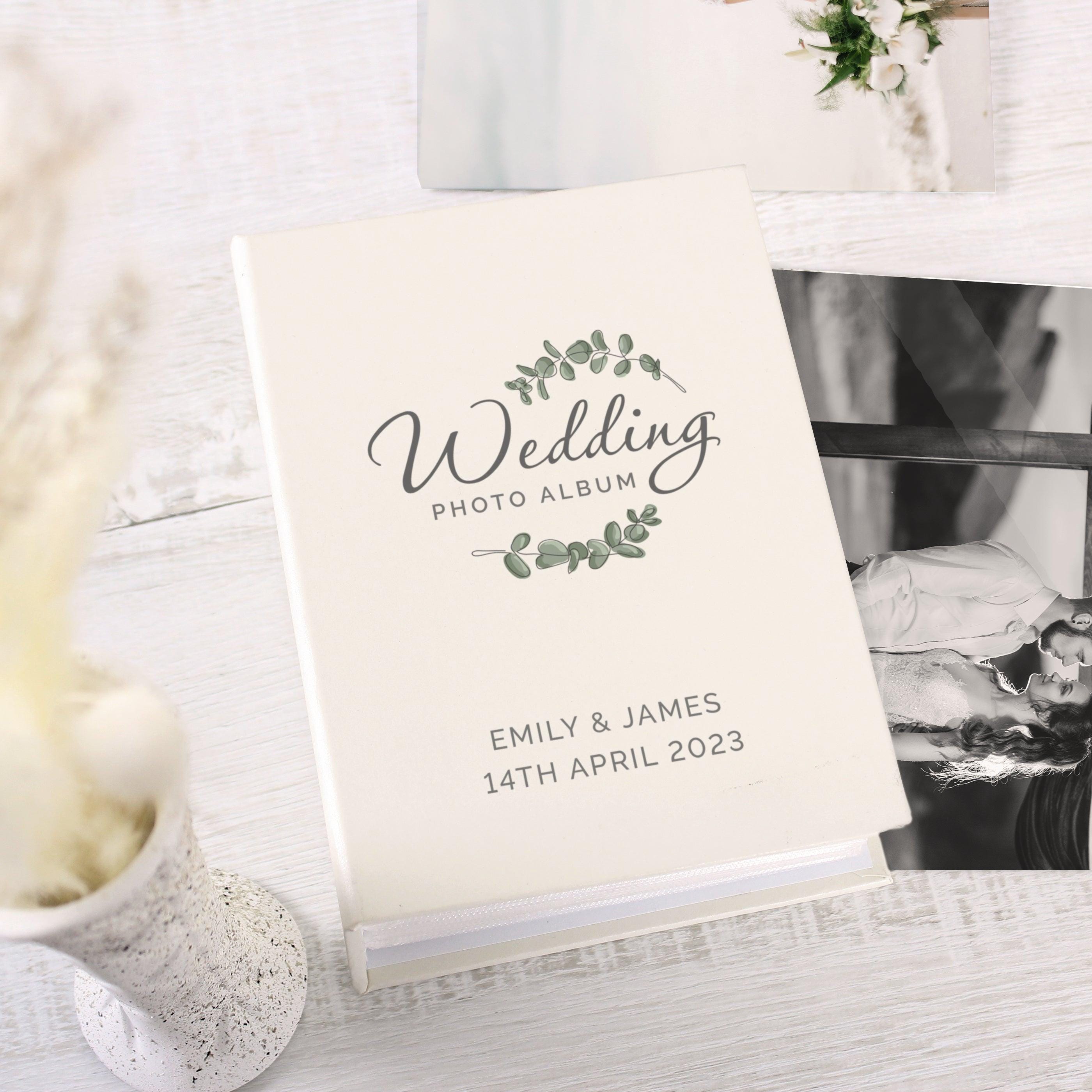 Personalised Botanical Wedding 6x4 Photo Album with Sleeves - Inspired Creative Gifts