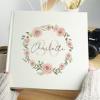 Personalised Floral Wreath Square Photo Album - Inspired Creative Gifts