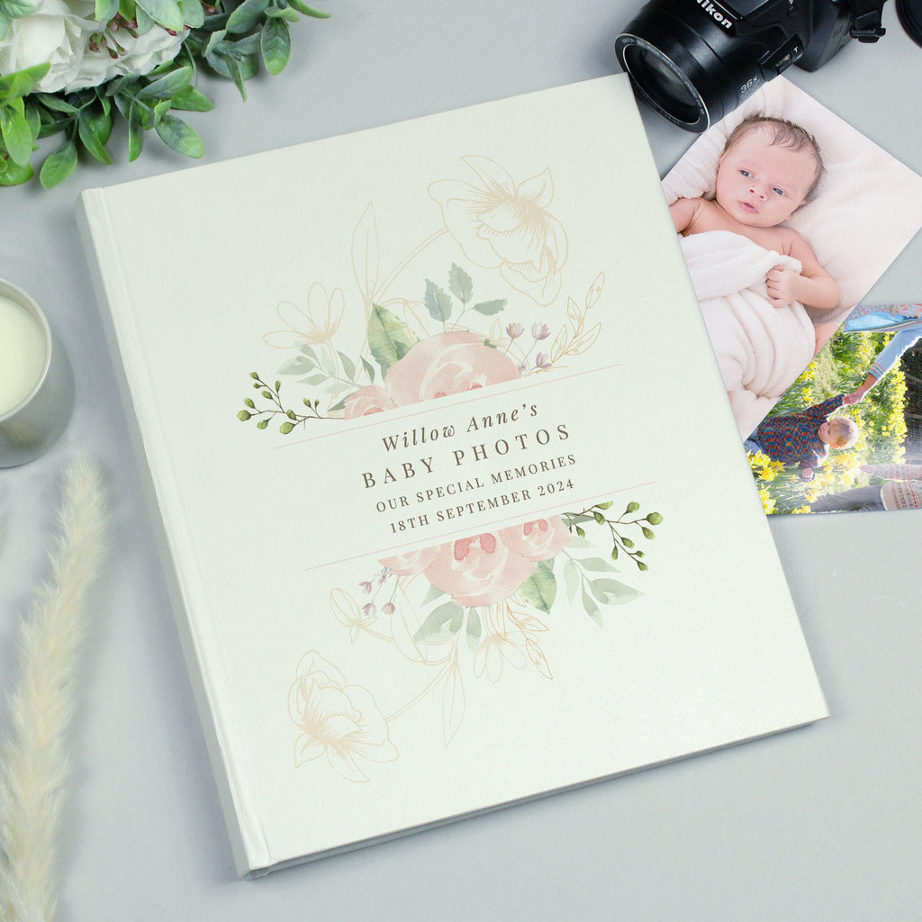 Personalised Floral Traditional Photo Album - Inspired Creative Gifts