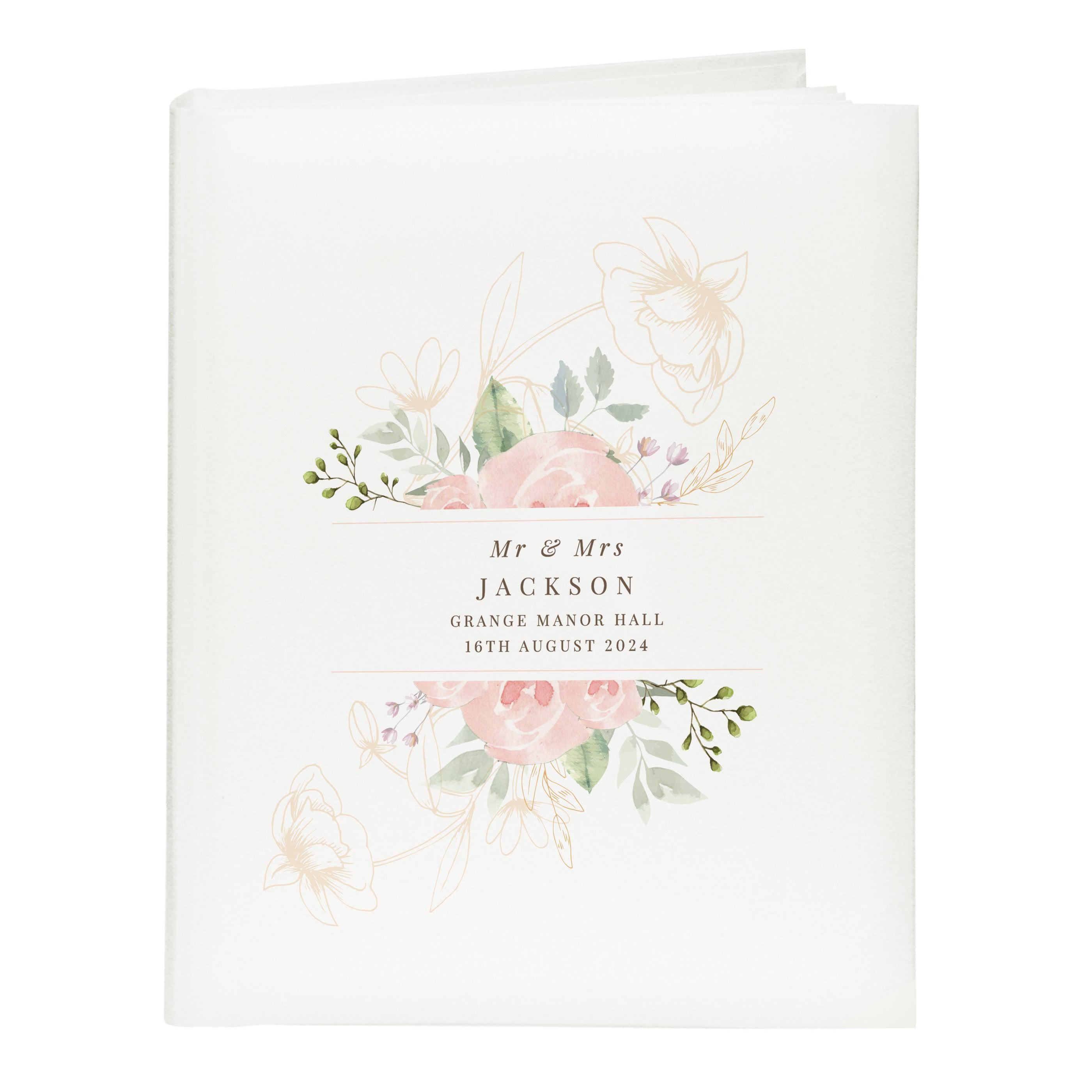 Personalised Floral Traditional Photo Album - Inspired Creative Gifts