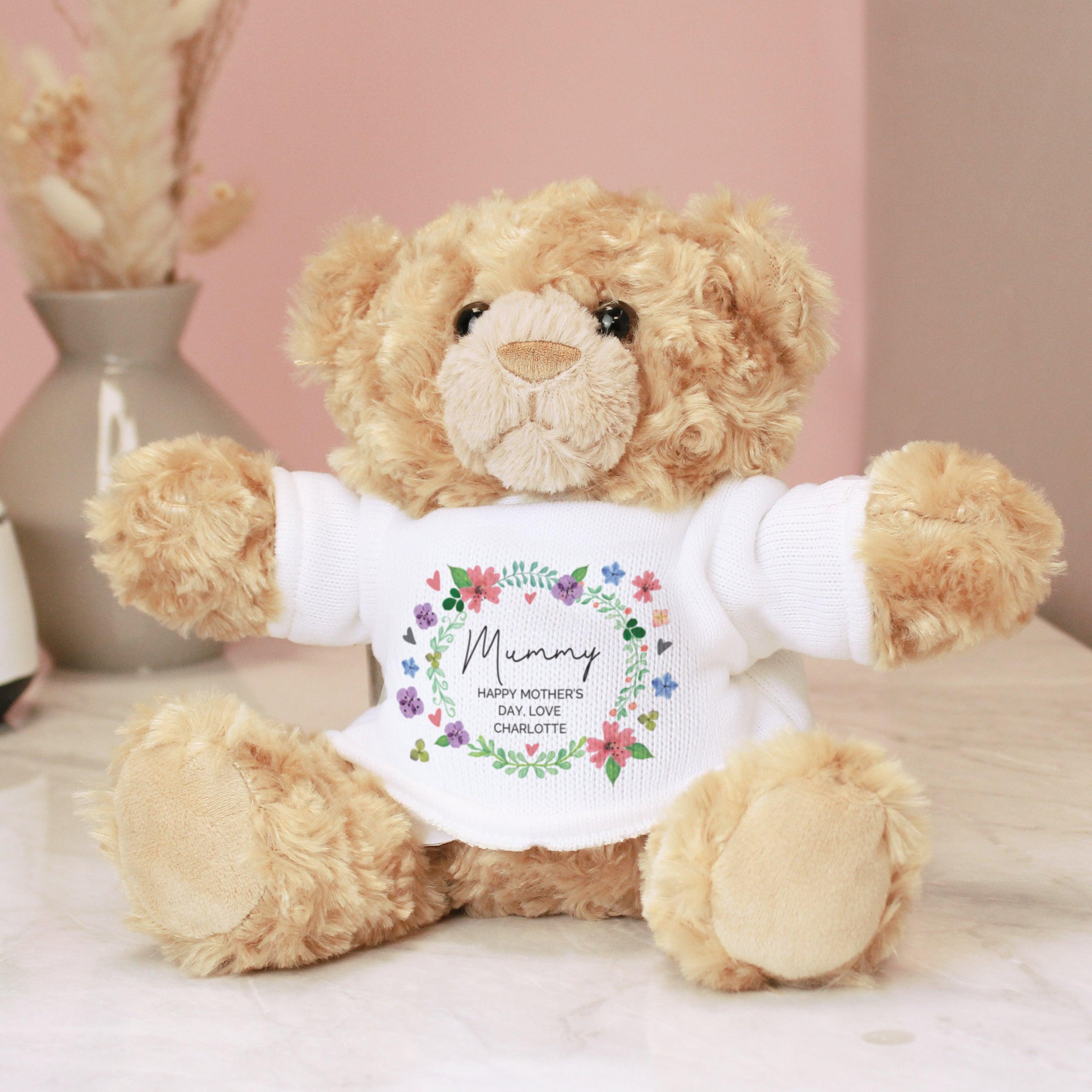 Personalised Floral Teddy Bear - Inspired Creative Gifts