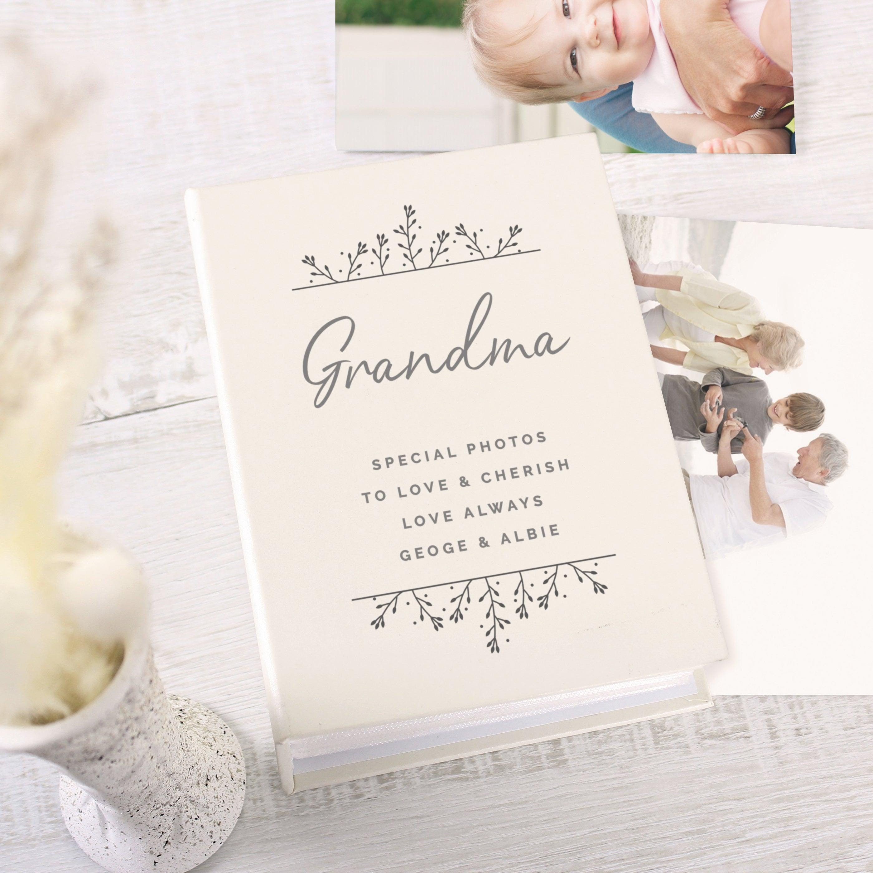 Personalised Floral 6x4 Photo Album with Sleeves - Inspired Creative Gifts