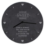 Personalised Home Sweet Home Slate Clock - Inspired Creative Gifts