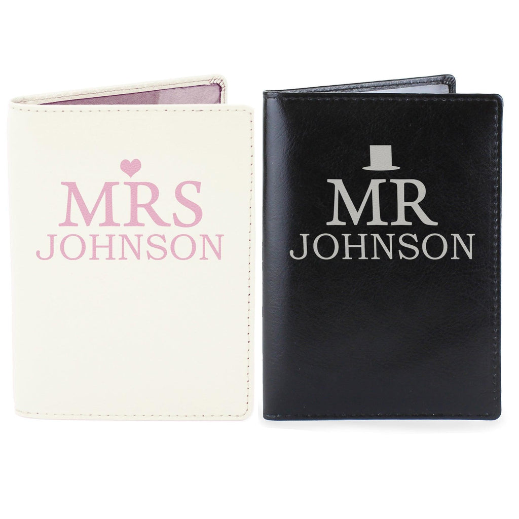 Personalised Mr & Mrs Passport Holder Set - Inspired Creative Gifts