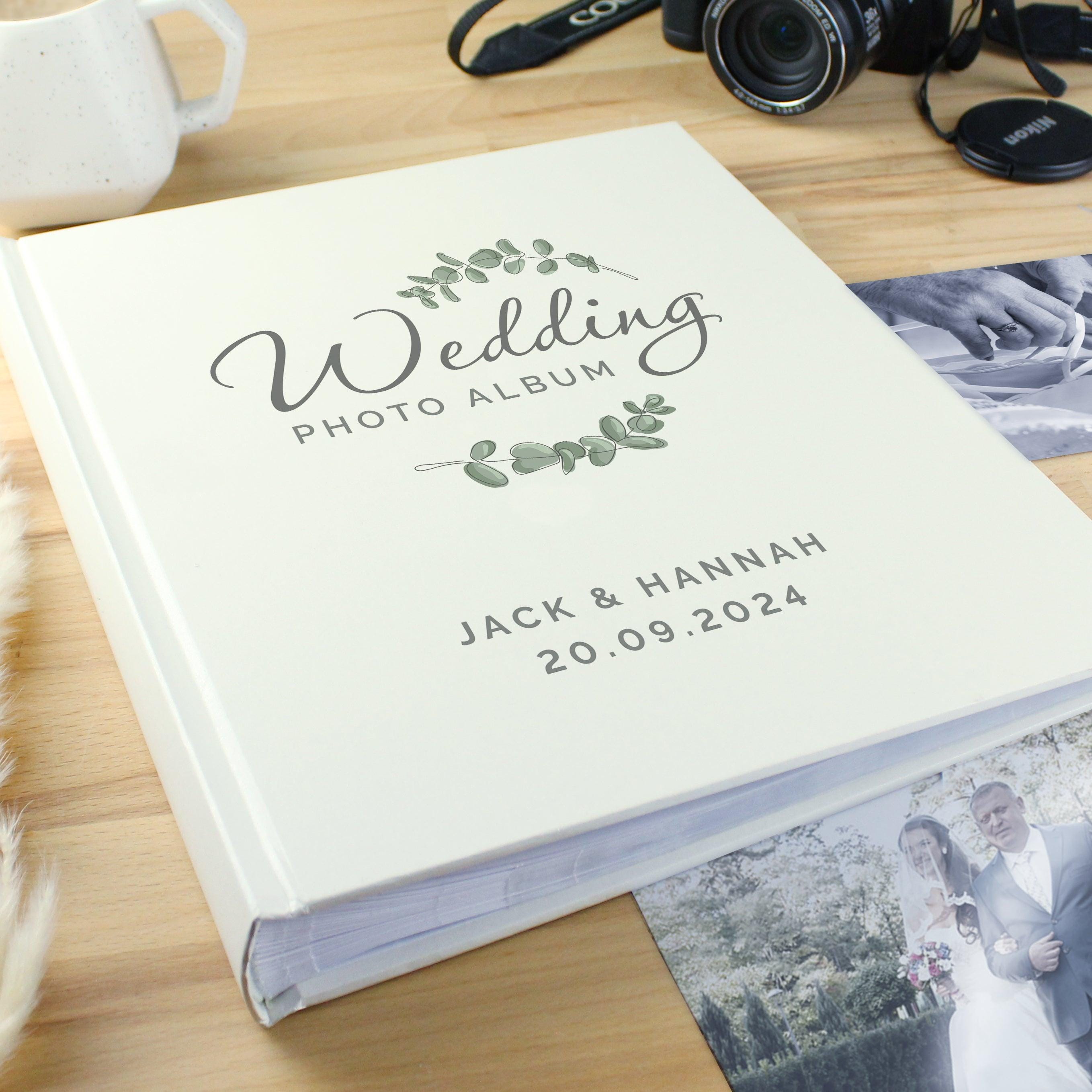 Personalised Botanical Traditional Wedding Photo Album - Inspired Creative Gifts