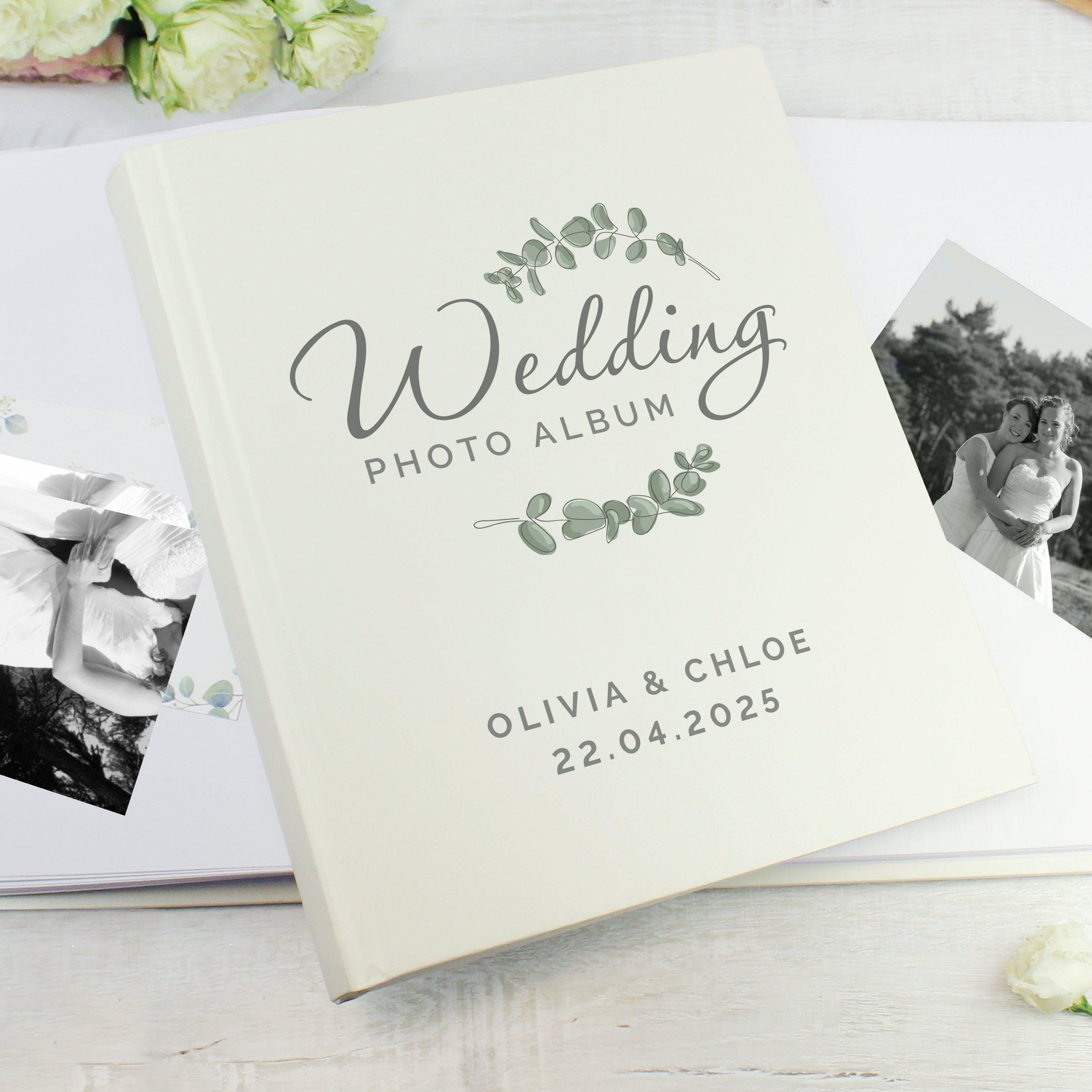 Personalised Botanical Traditional Wedding Photo Album - Inspired Creative Gifts