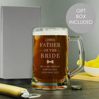 Personalised Father of the Bride Pint Stern Tankard - Inspired Creative Gifts