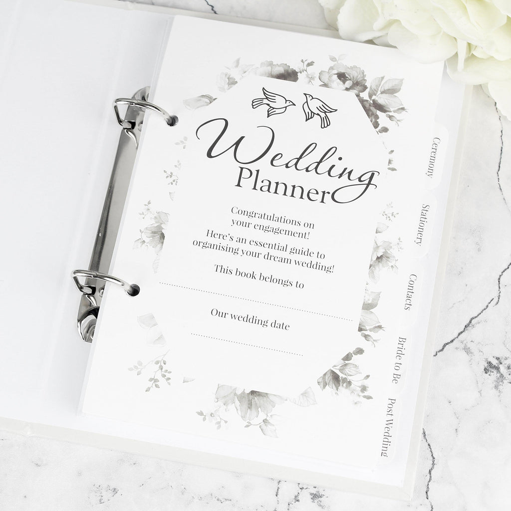 Personalised Floral Watercolour Wedding Planner - Inspired Creative Gifts