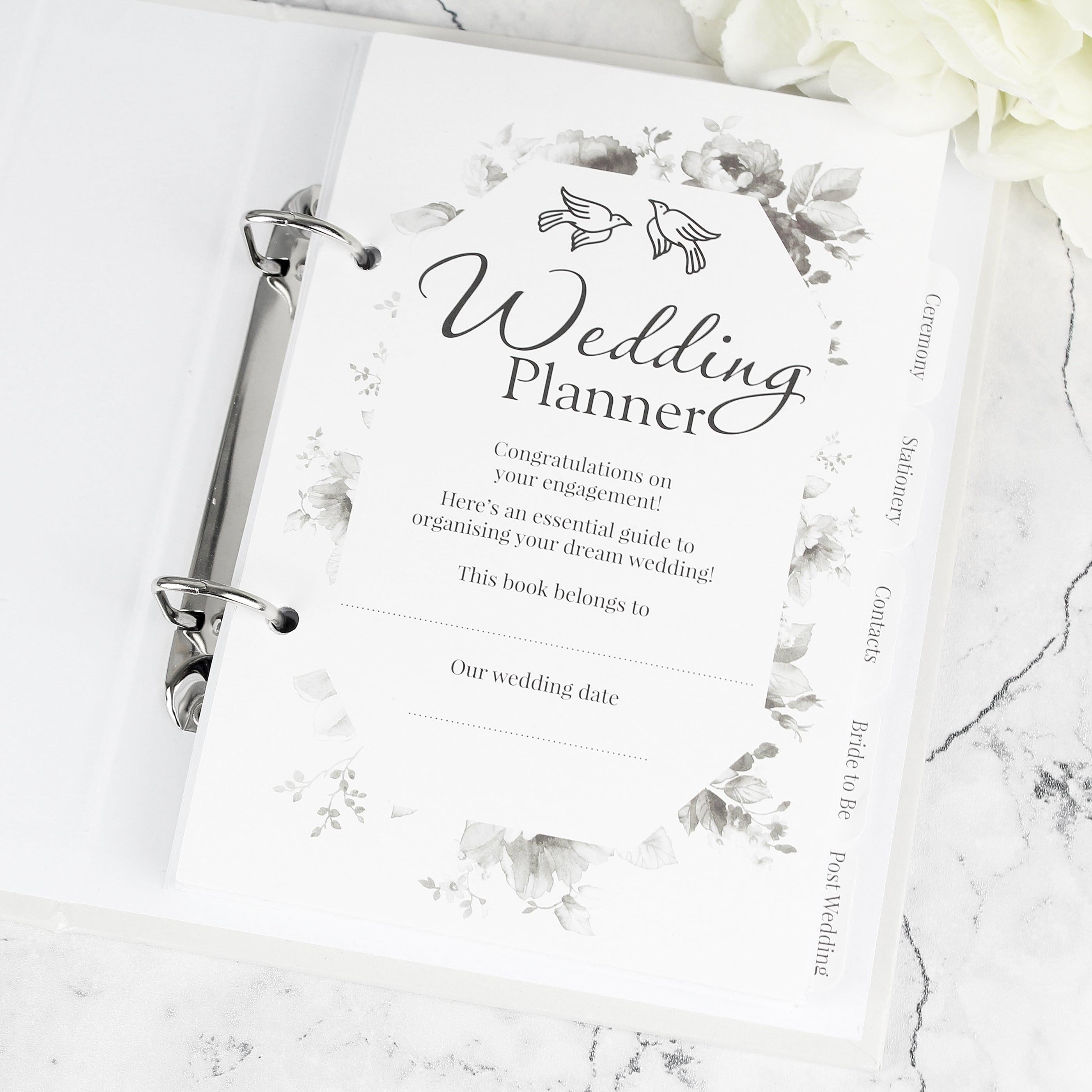 Personalised Floral Watercolour Wedding Planner - Inspired Creative Gifts