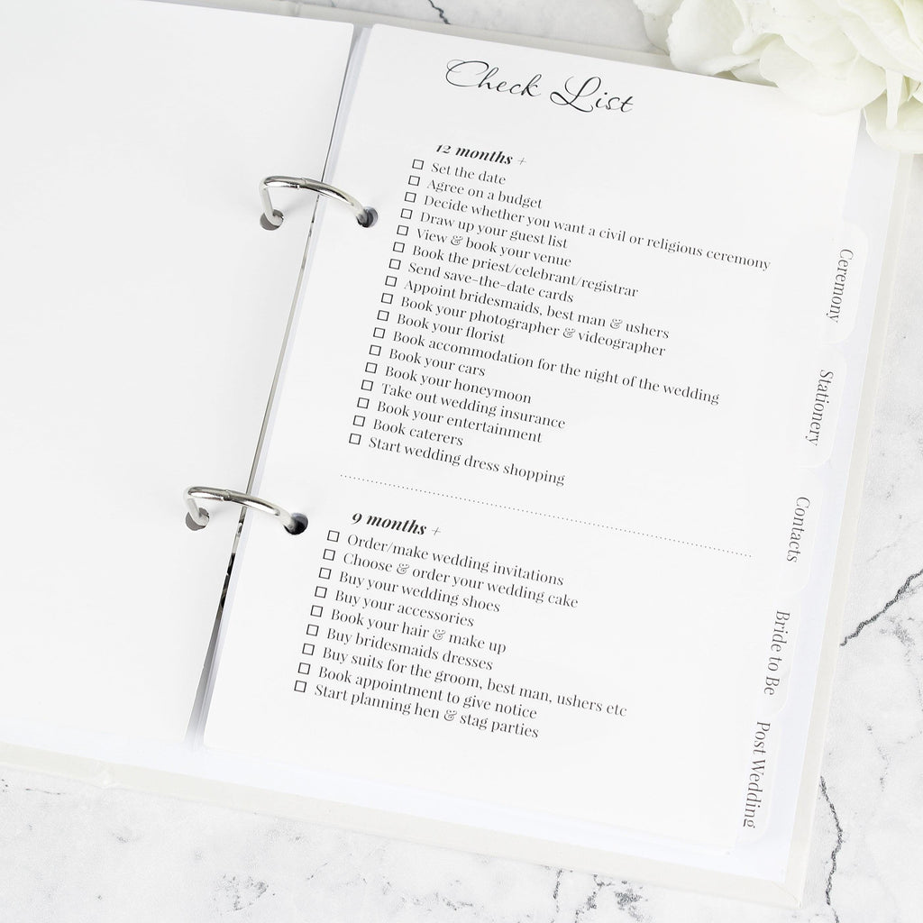 Personalised Floral Watercolour Wedding Planner - Inspired Creative Gifts