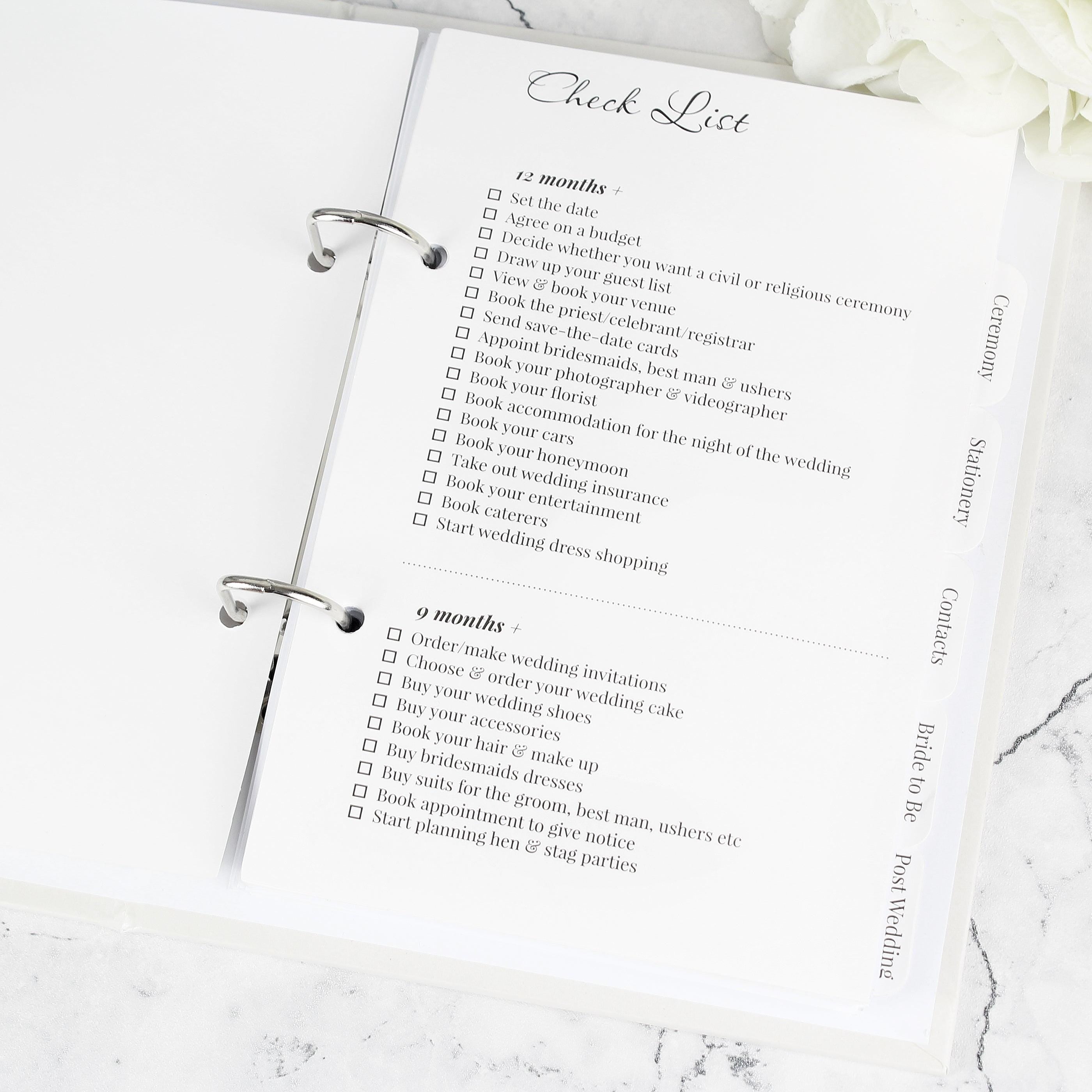 Personalised Floral Watercolour Wedding Planner - Inspired Creative Gifts