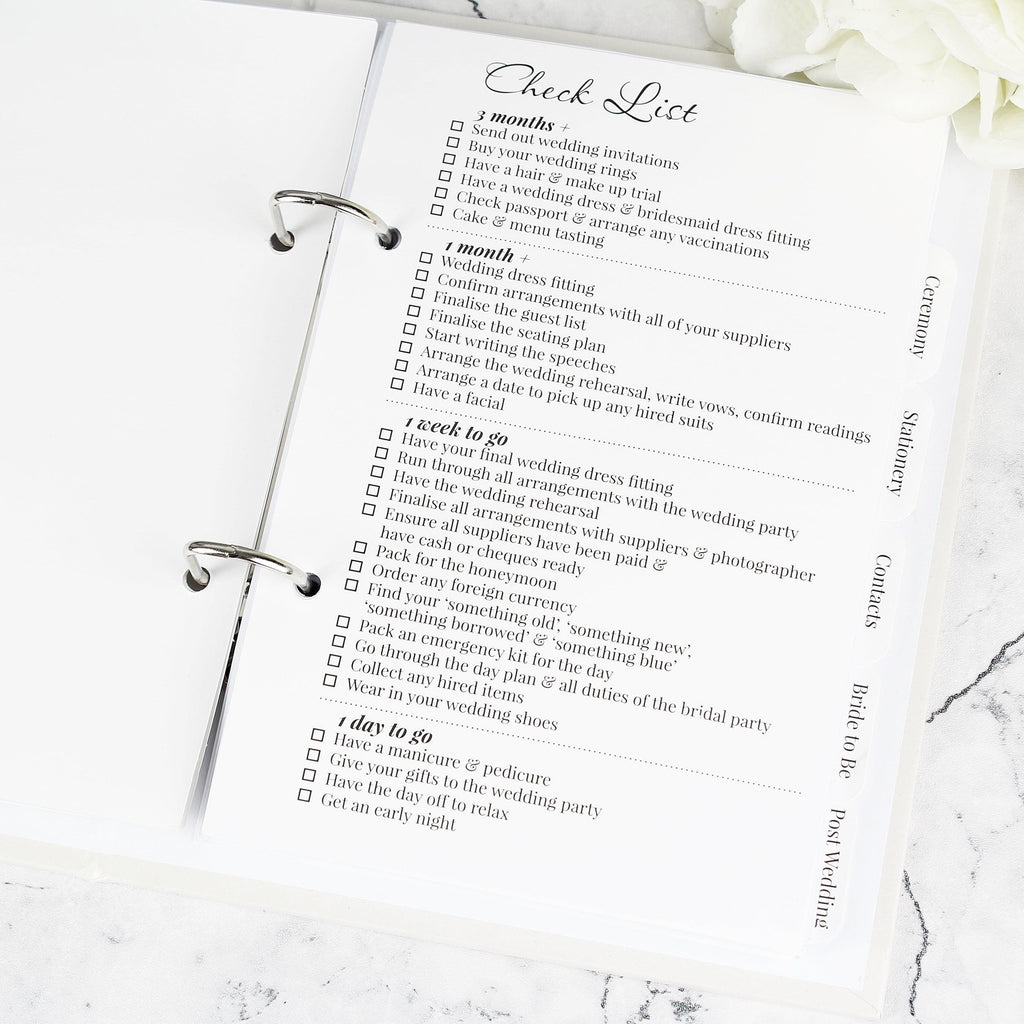 Personalised Floral Watercolour Wedding Planner - Inspired Creative Gifts