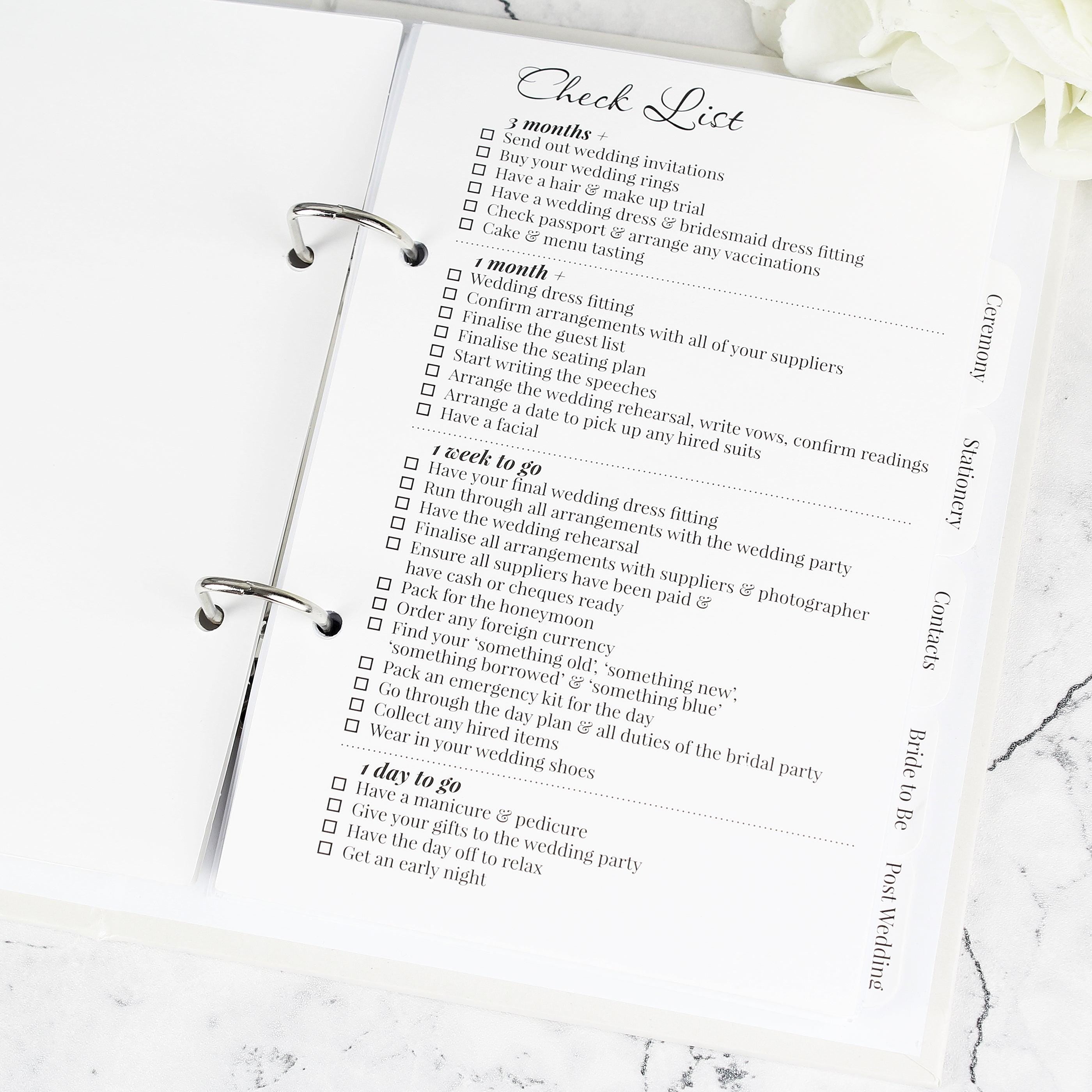 Personalised Floral Watercolour Wedding Planner - Inspired Creative Gifts
