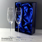 Personalised Hand Cut Little Hearts Pair of Flutes with Gift Box - Inspired Creative Gifts