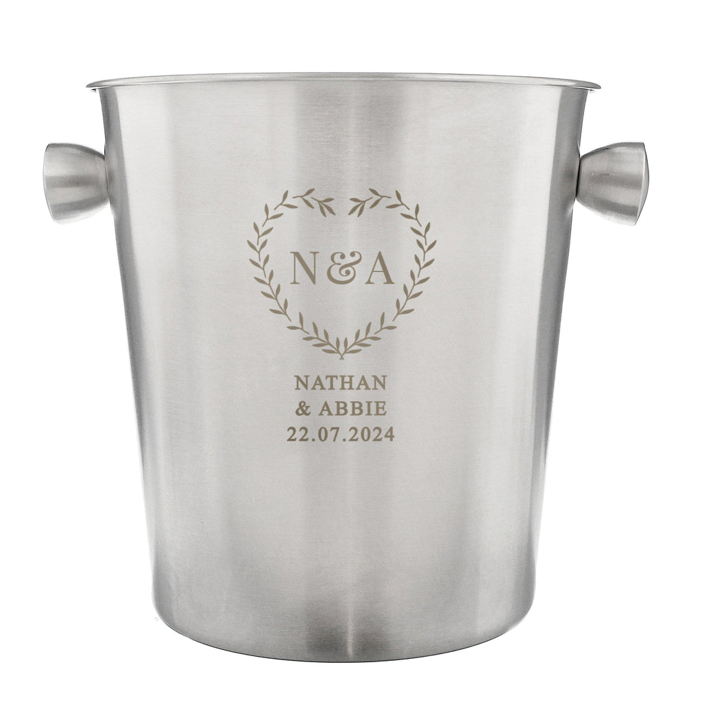 Personalised Botanical Stainless Steel Ice Bucket - Inspired Creative Gifts