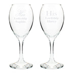Personalised His & Her Wine Glass Set - Inspired Creative Gifts