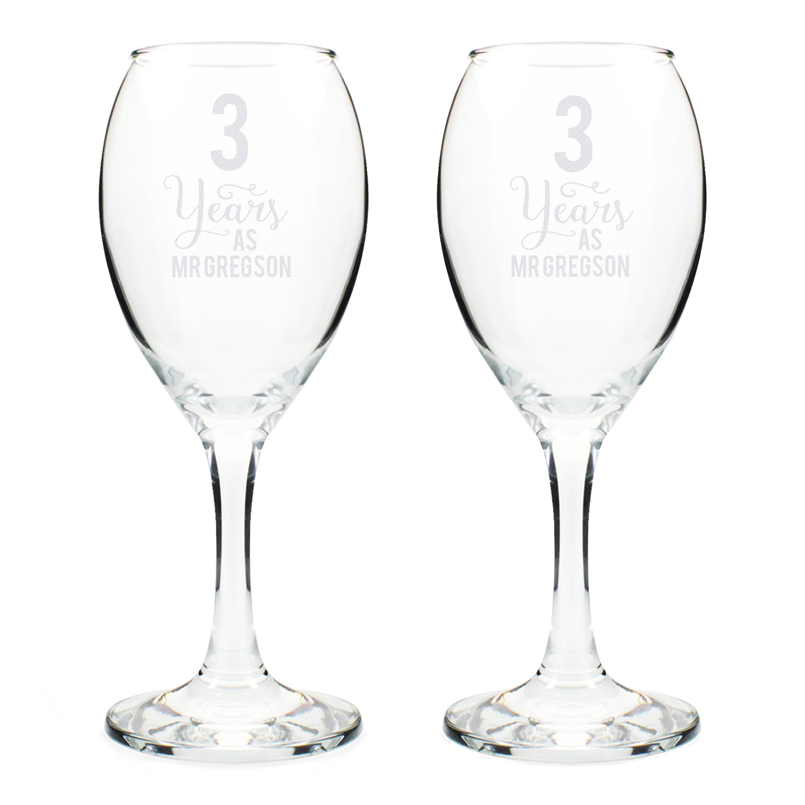 Personalised Years As... Wine Glass Set - Inspired Creative Gifts