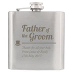 Personalised Father of the Groom Hip Flask - Inspired Creative Gifts