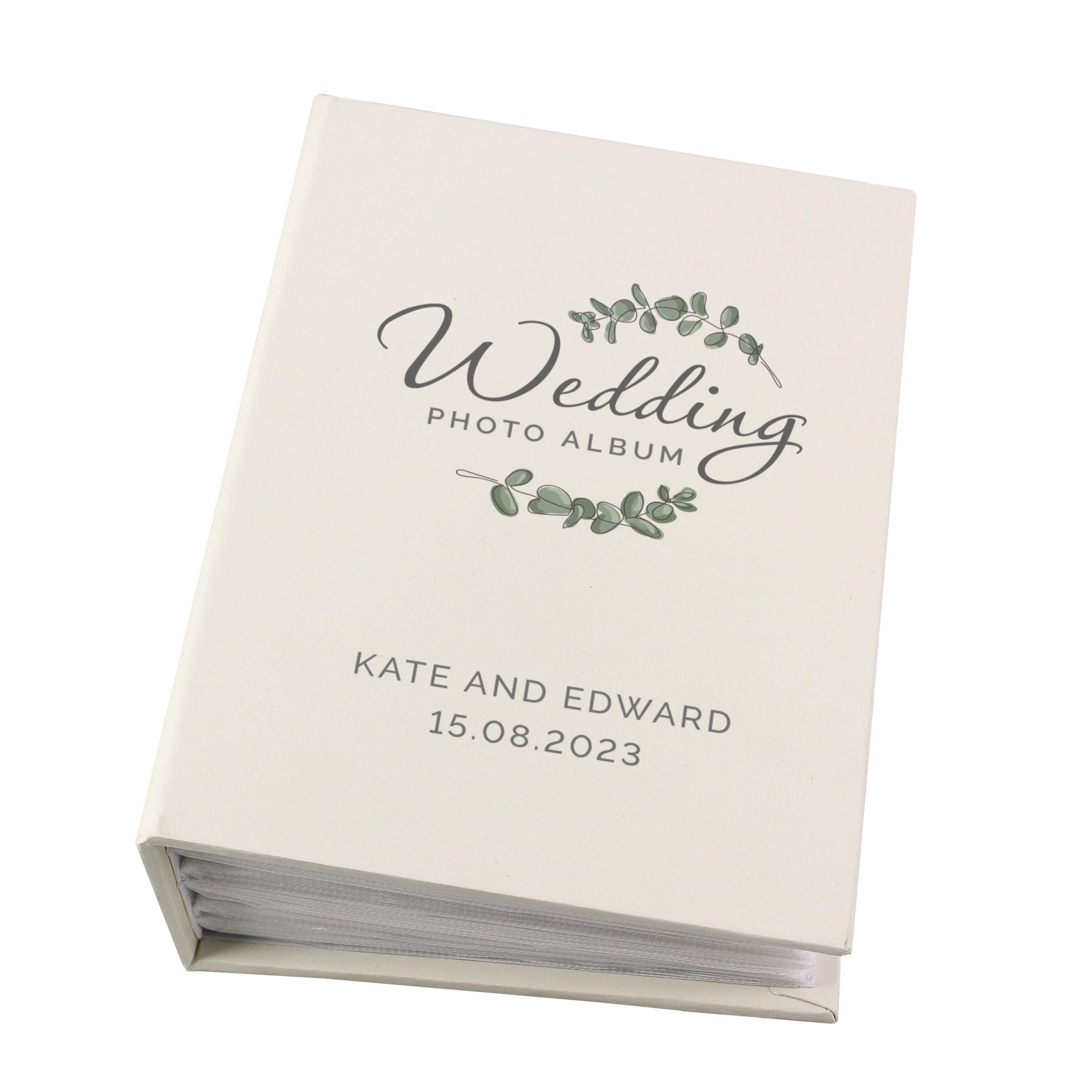 Personalised Botanical Wedding 6x4 Photo Album with Sleeves - Inspired Creative Gifts