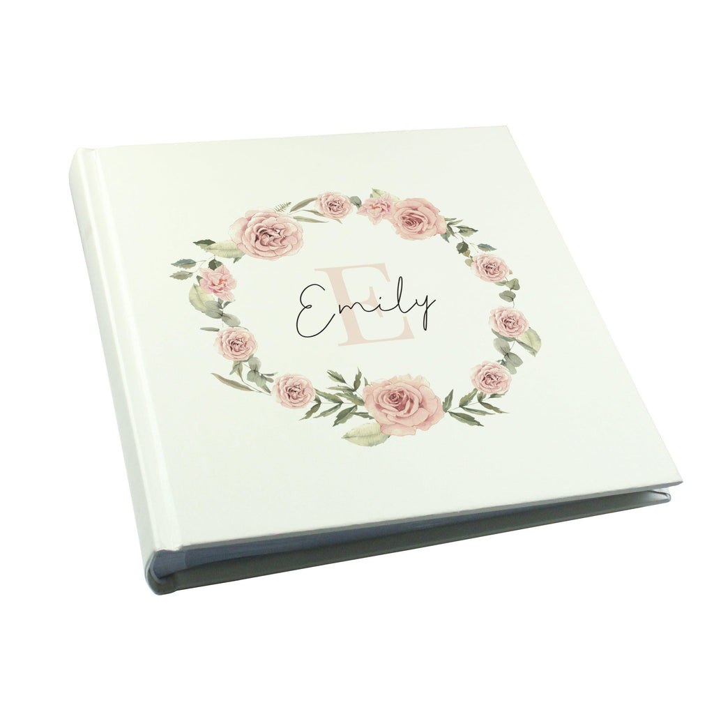 Personalised Floral Wreath Square Photo Album - Inspired Creative Gifts
