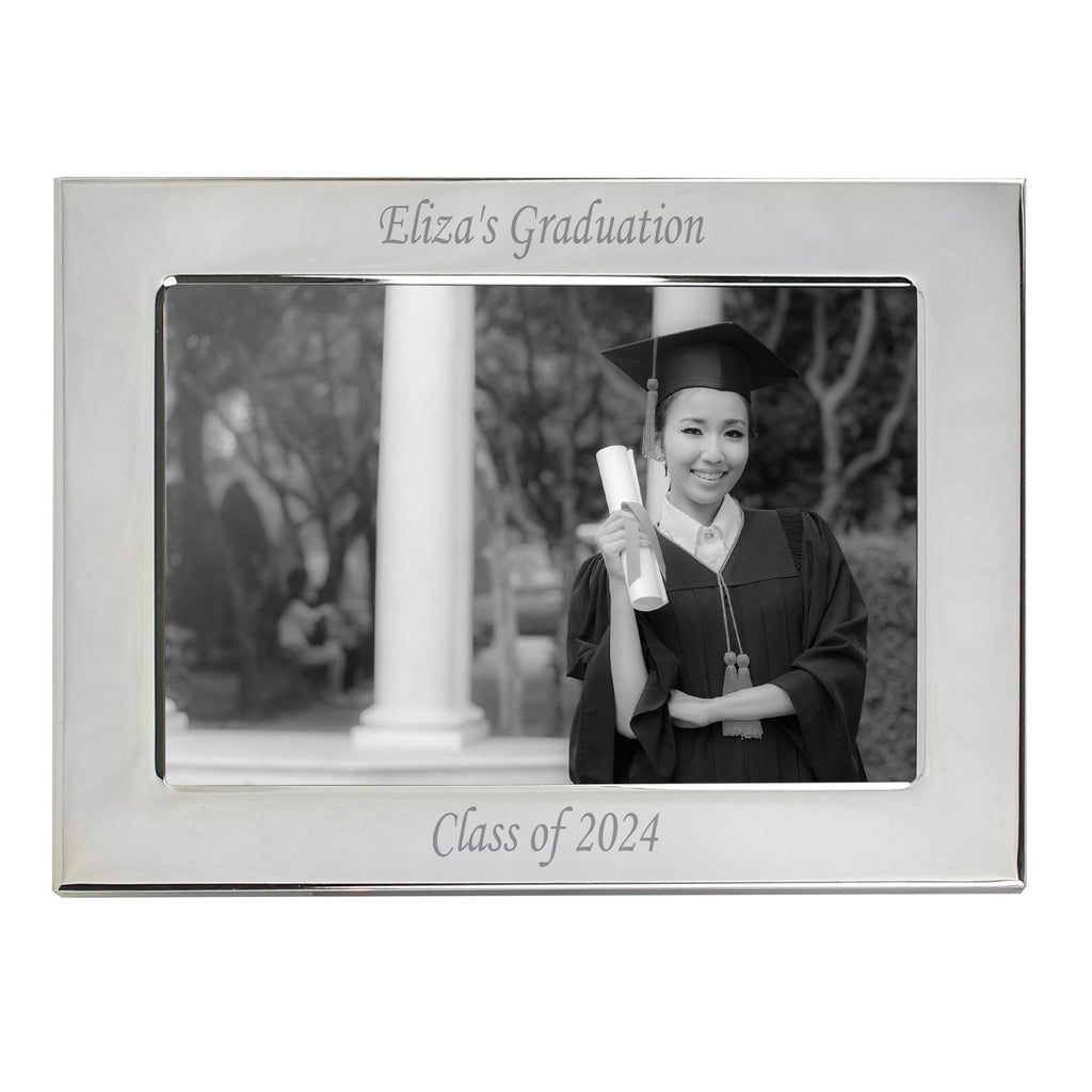 Personalised Silver Plated 6x4 Landscape Photo Frame - Inspired Creative Gifts