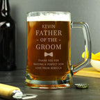 Personalised Father of the Groom Pint Stern Tankard - Inspired Creative Gifts