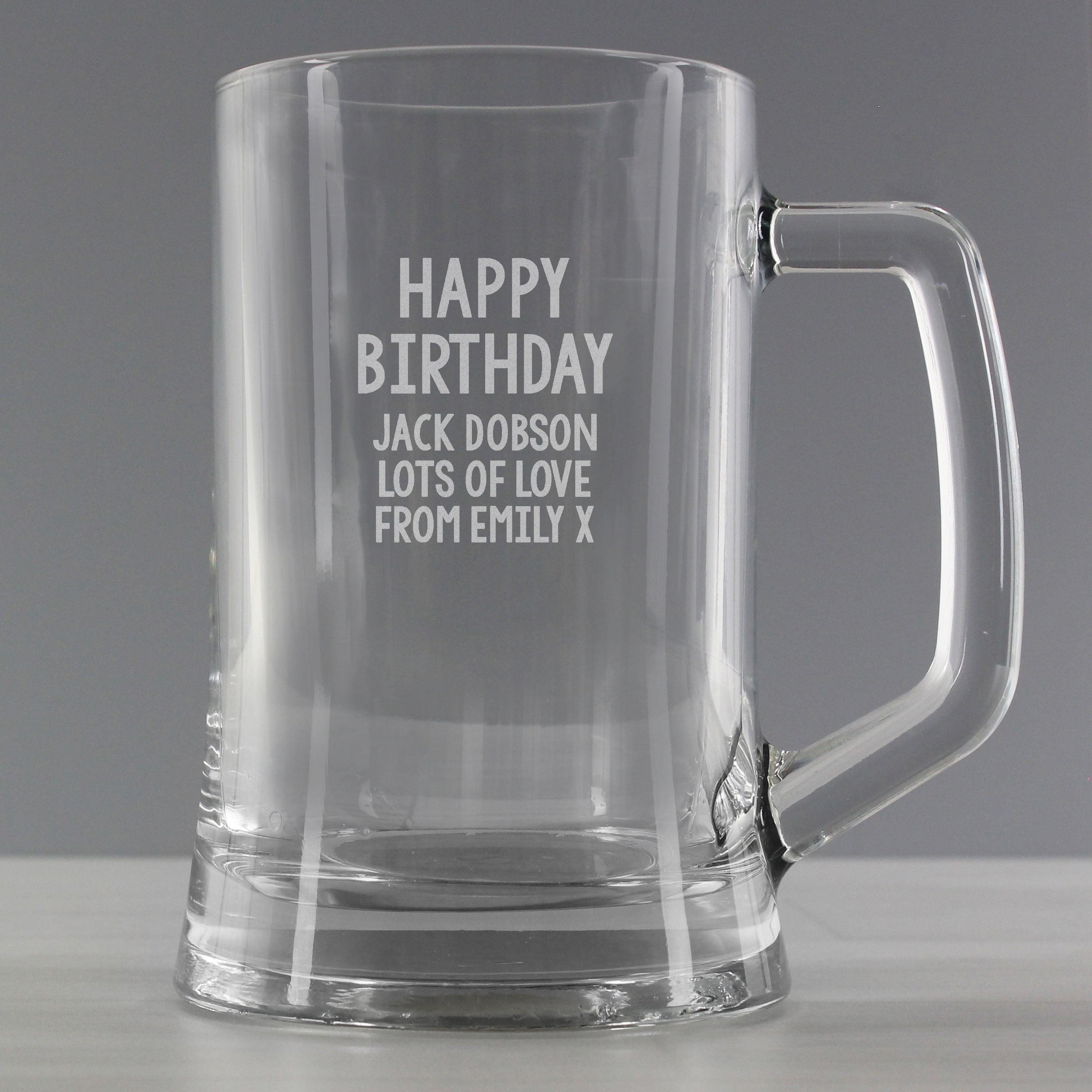 Personalised Free Text Pint Stern Tankard - Inspired Creative Gifts