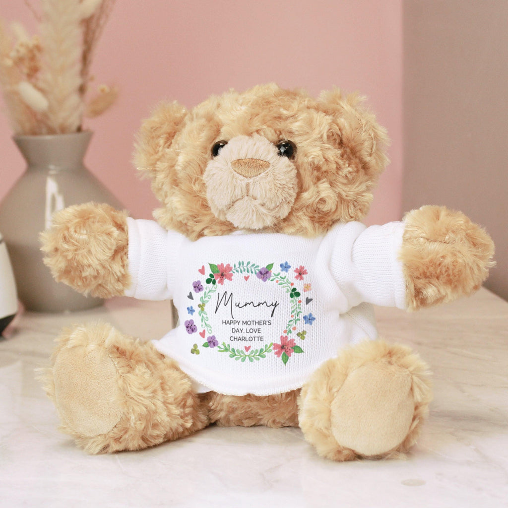 Personalised Floral Teddy Bear - Inspired Creative Gifts