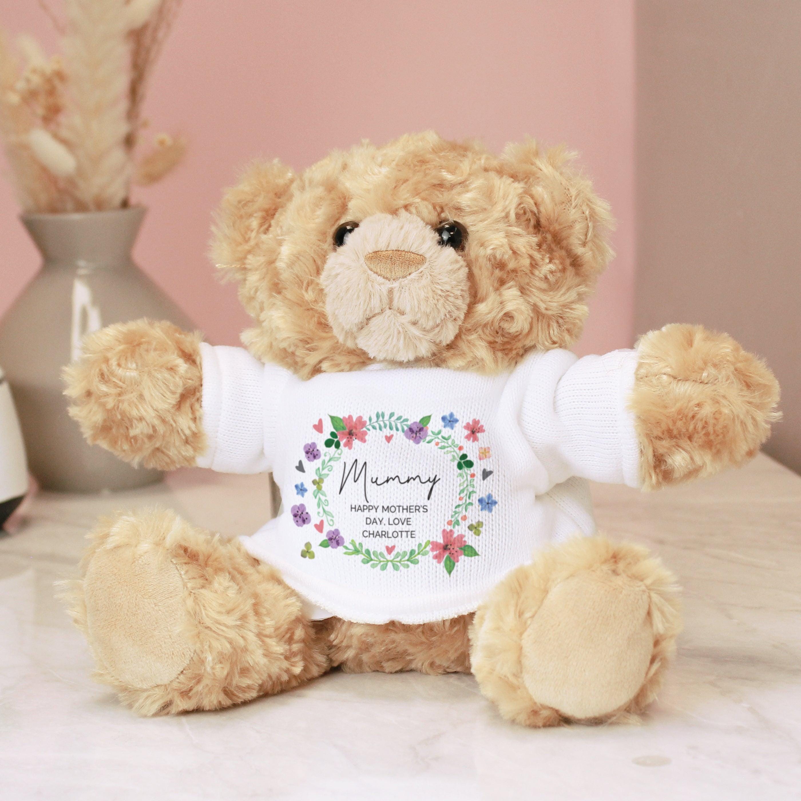 Personalised Floral Teddy Bear - Inspired Creative Gifts