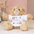 Personalised Geometric Floral Teddy Bear - Inspired Creative Gifts