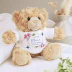 Personalised Geometric Floral Teddy Bear - Inspired Creative Gifts