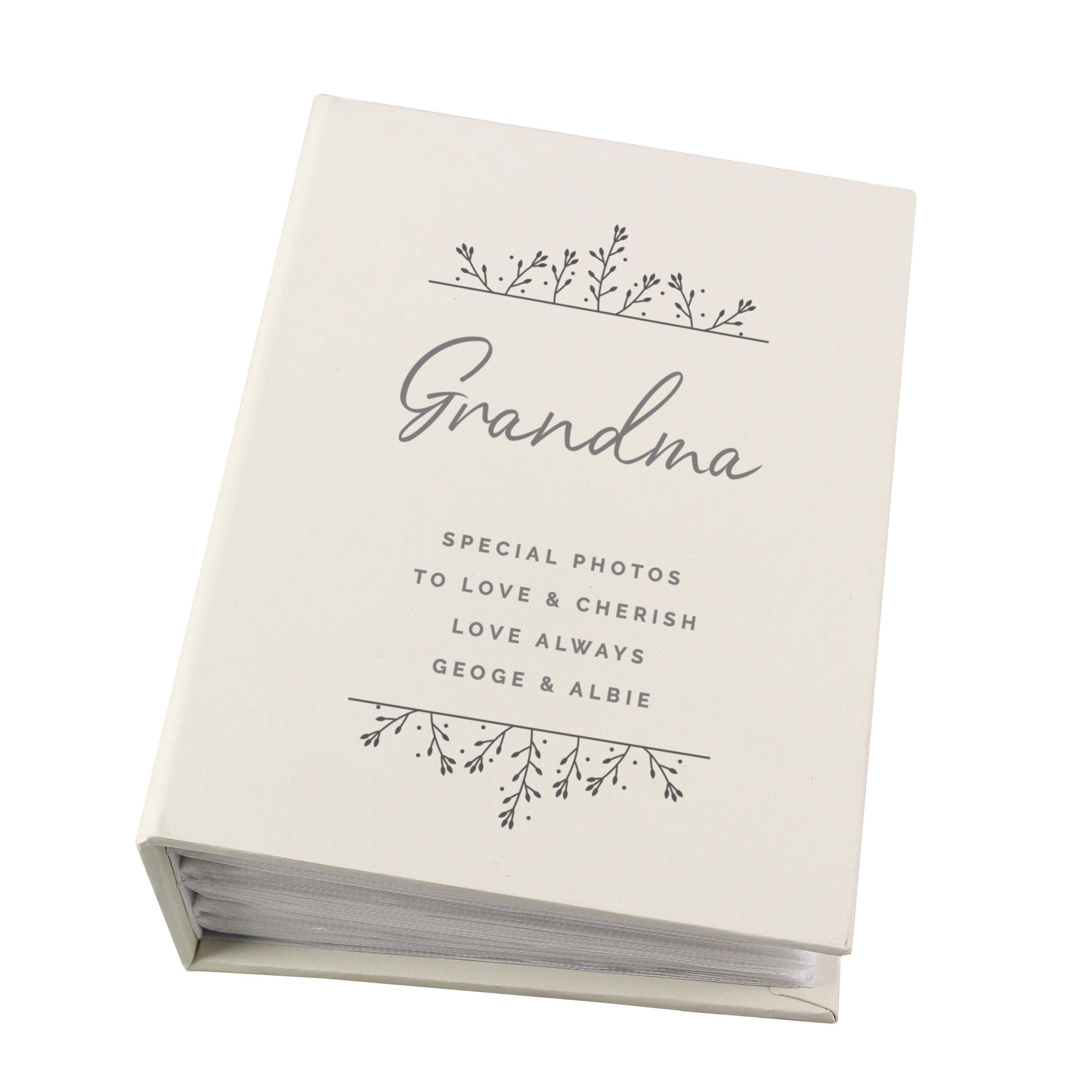 Personalised Floral 6x4 Photo Album with Sleeves - Inspired Creative Gifts
