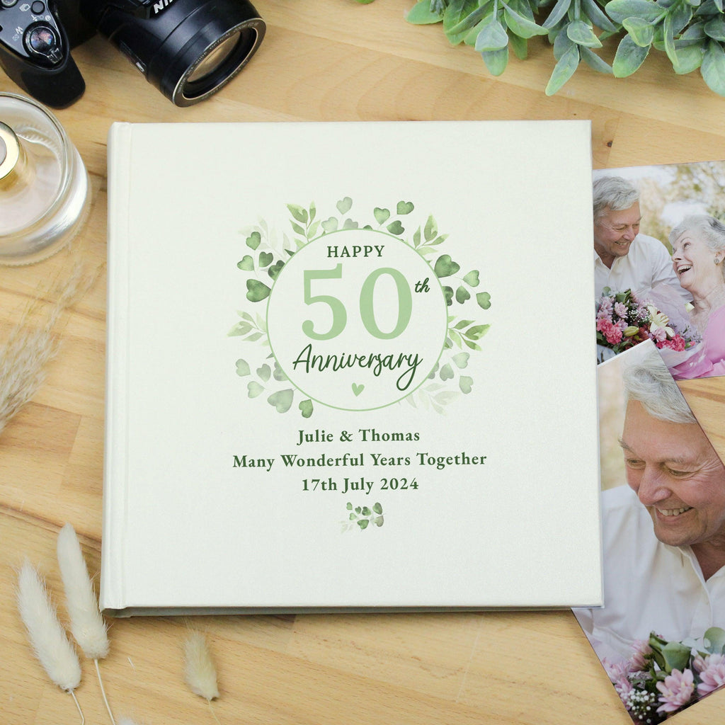 Personalised Botanical Anniversary Photo Album - Inspired Creative Gifts