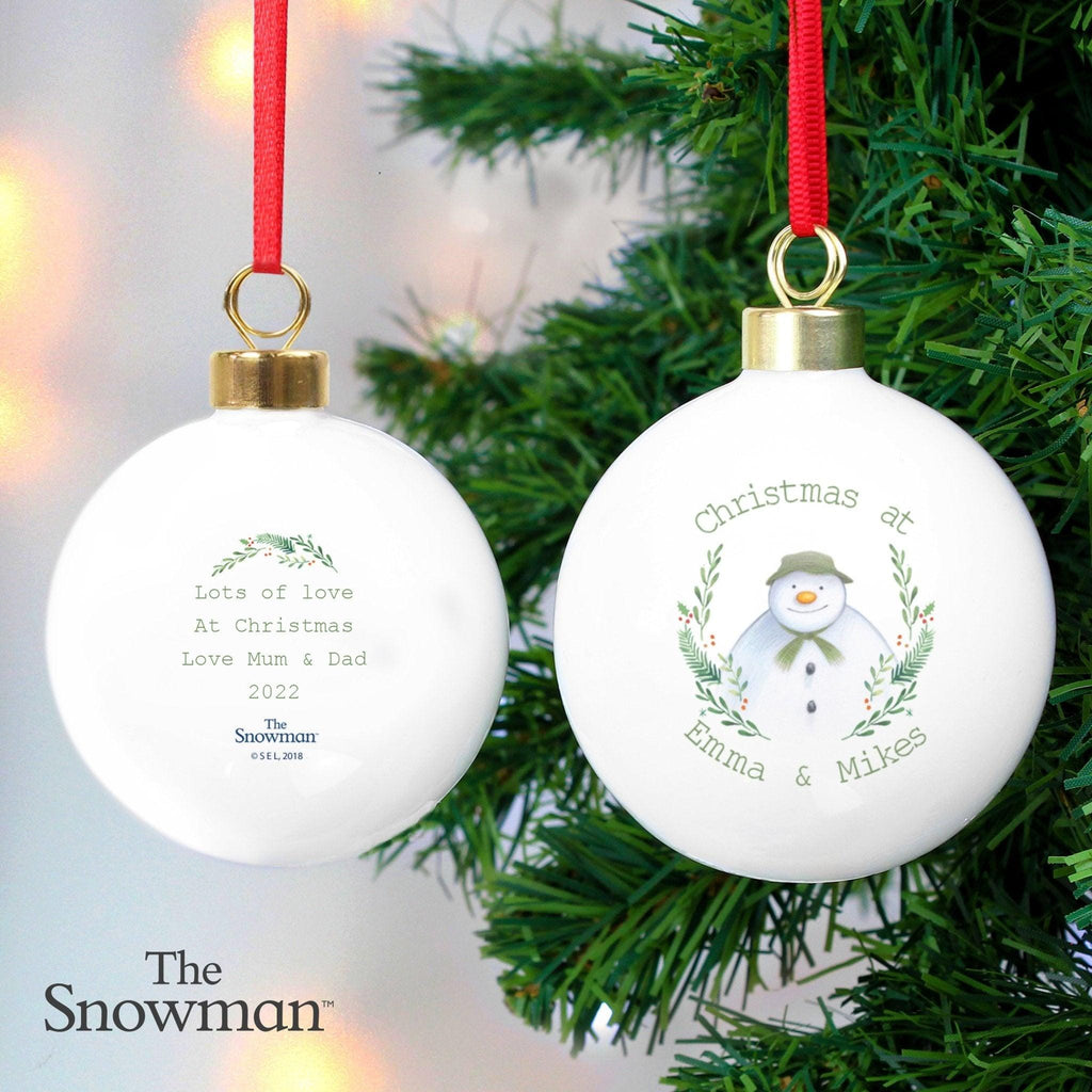 Personalised The Snowman Winter Garden Bauble | Inspired Creative Gifts