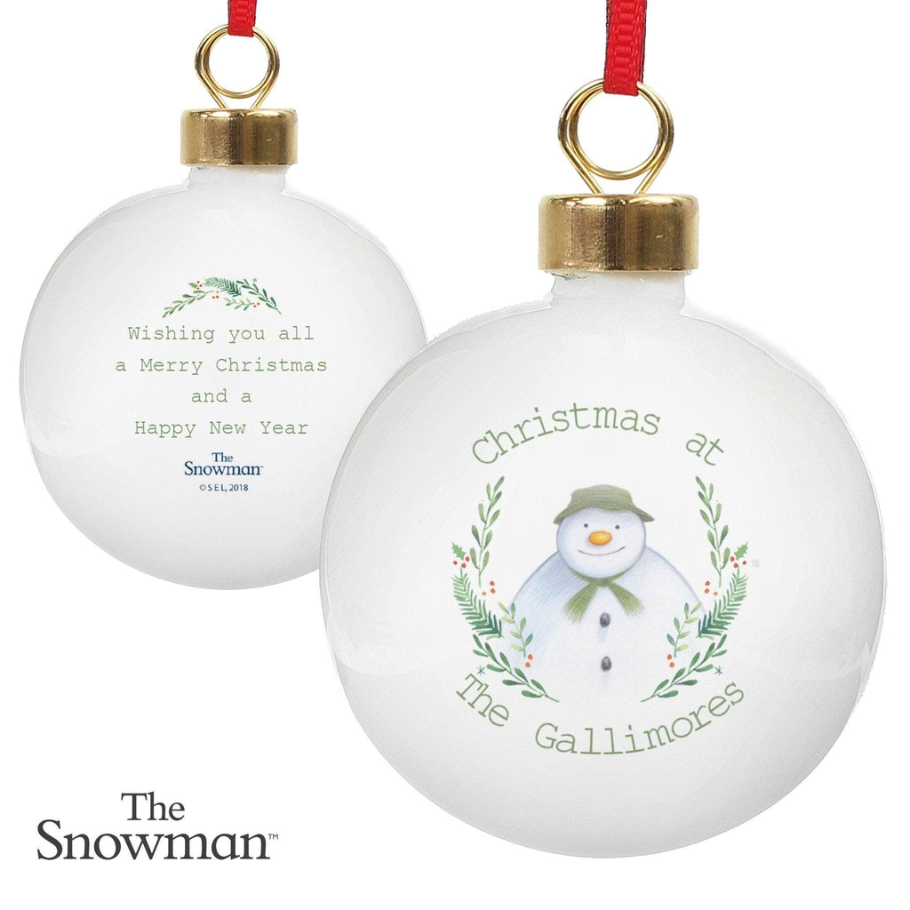Personalised The Snowman Winter Garden Bauble | Inspired Creative Gifts