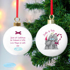 Personalised Me To You Couple Christmas Bauble | Inspired Creative Gifts | UK Supplier