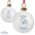 Personalised The Snowman and the Snowdog Bauble | Inspired Creative Gifts | UK Supplier