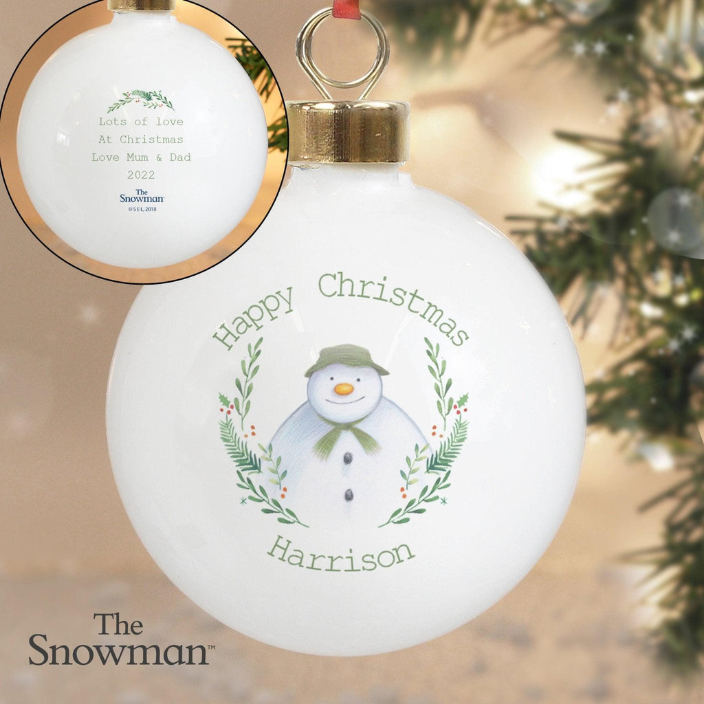 Personalised The Snowman Winter Garden Bauble | Inspired Creative Gifts
