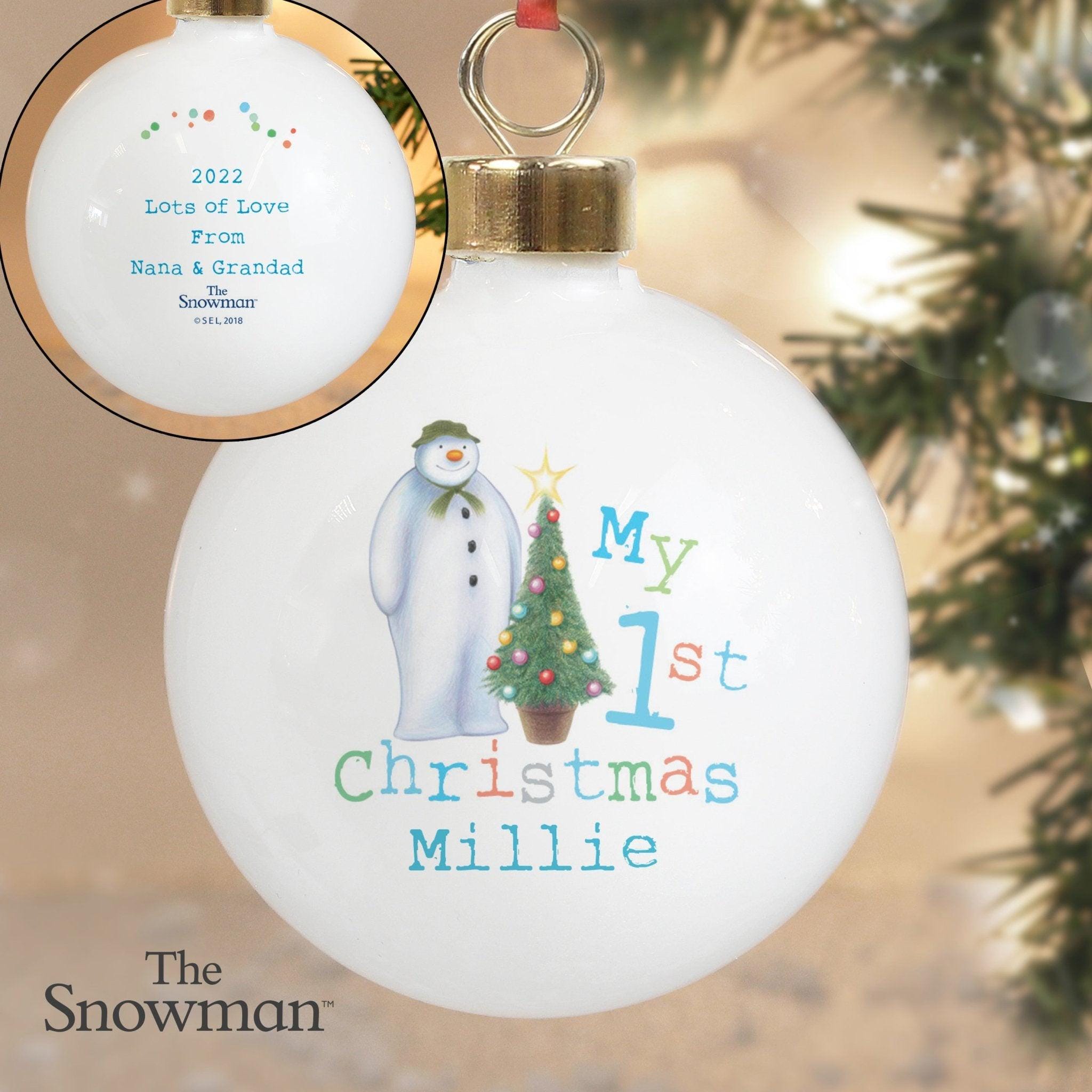 Personalised The Snowman My 1st Christmas Bauble | Inspired Creative Gifts